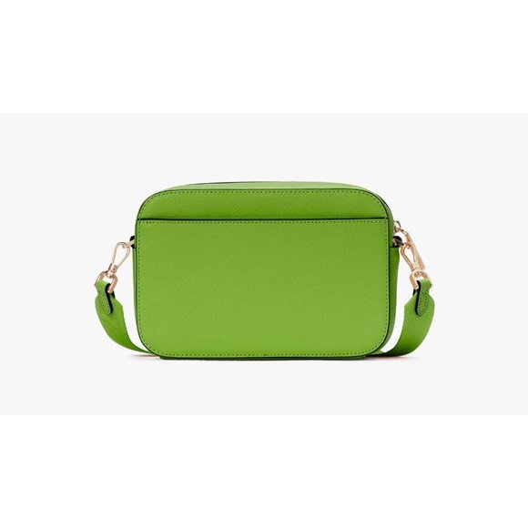 New Kate Spade Madison Mini Camera Bag Saffiano Leather Turtle Green - Picture 5 of 5
